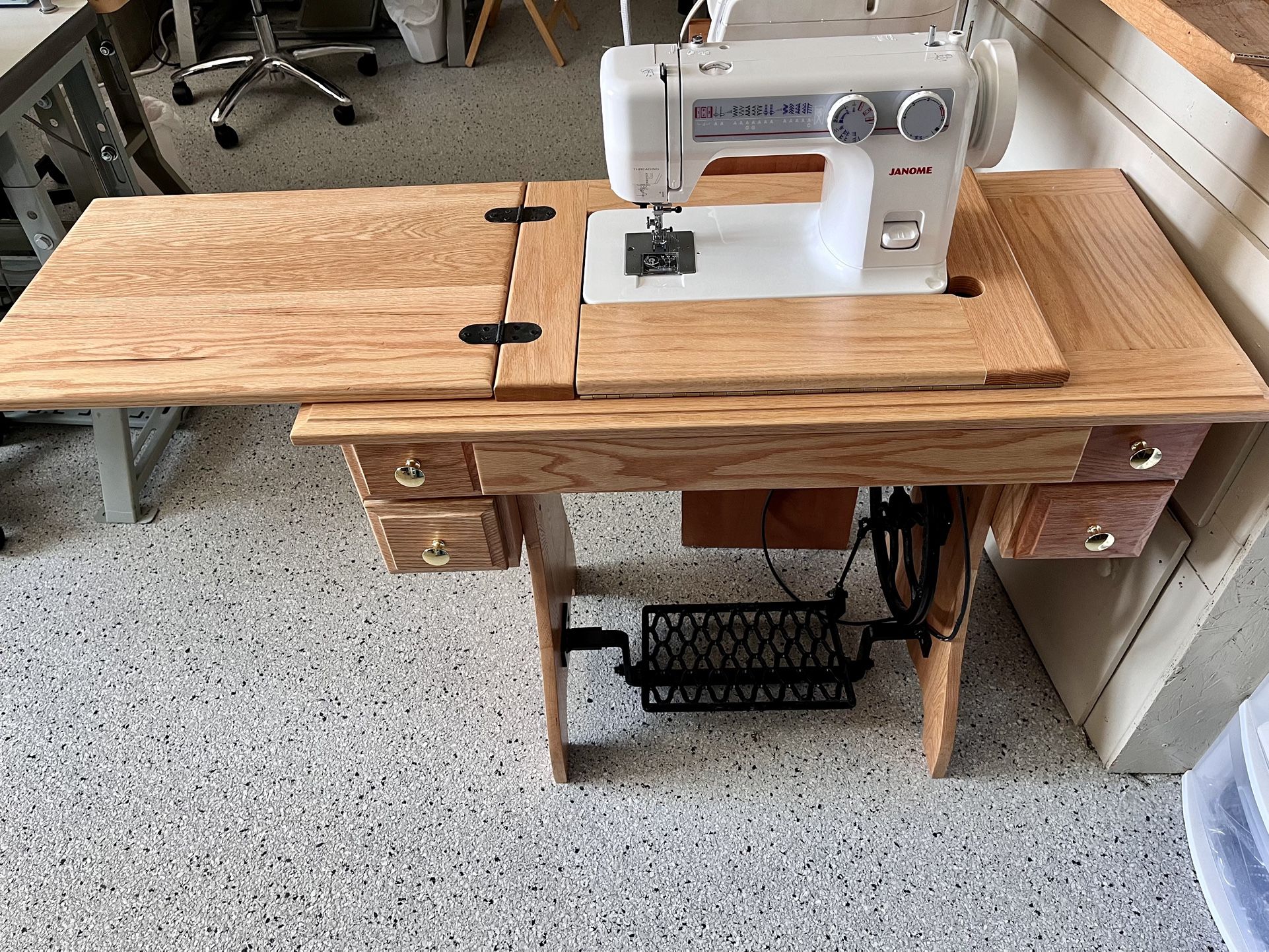 Lehman Treadle Cabinet And Machine
