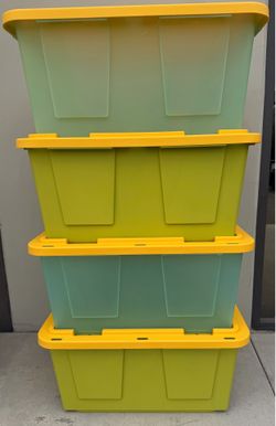 27 GALLON HEAVY DUTY STORAGE BINS – COSTCO TOUGH BOX – STACKABLE – $7 EACH