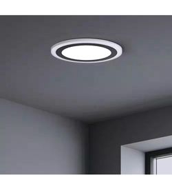 Hampton Bay Clement 13in Black Indoor LED Flush Mount Color Changing Night Light