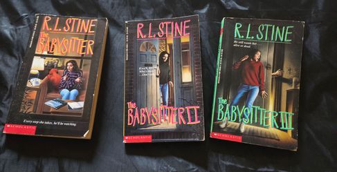 vintage paperback horror novels from The Babysitter series written by R.L. Stine.