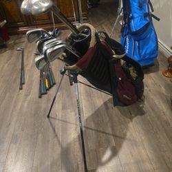 GOLF CLUBS W/ GOLF STAND BAG (12 CLUBS SET)
