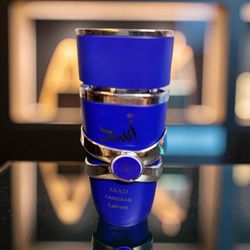 Blue And Silver Perfume Bottle 