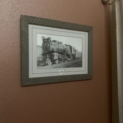 Vintage 20” x 15” Pennsylvania RailRoad matted & framed photo