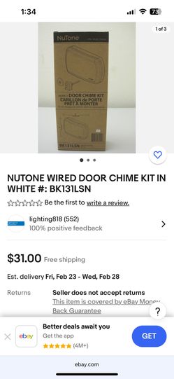 Nutone Wired Door Chime Kit