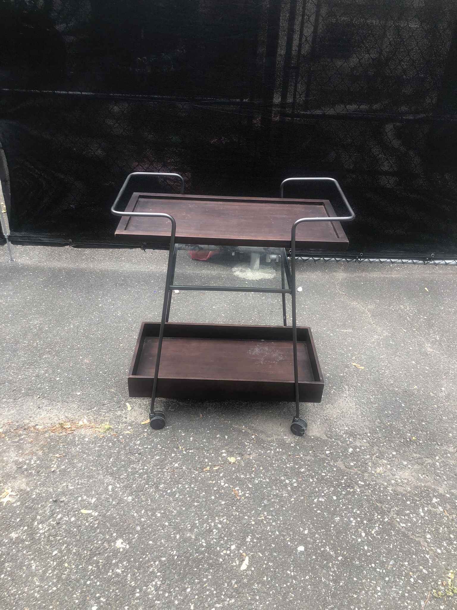 3 Shelf Bar Cart Brown