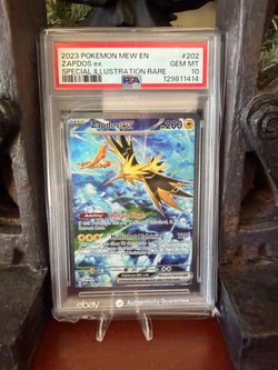 2023 Pokemon Mew En Zapdos ex SPECIAL Rare #202 PSA 10