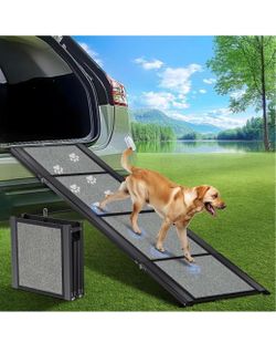 Dog Ramp for Car Large Folding Pet Stair Ramps for Truck, SUV, with Non-Slip Surface, Up to 250LBS, Outdoor Dog Car Ramp for Medium & Large Dogs, Port