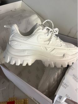 Chunky white sneakers