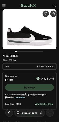 Nike BRSB Black White Sneakers