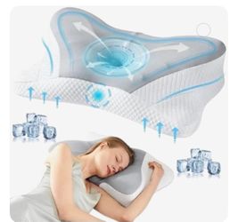 Contour Cervical Neck Pillow Memory Foam Ergonomic Sleep Pillow