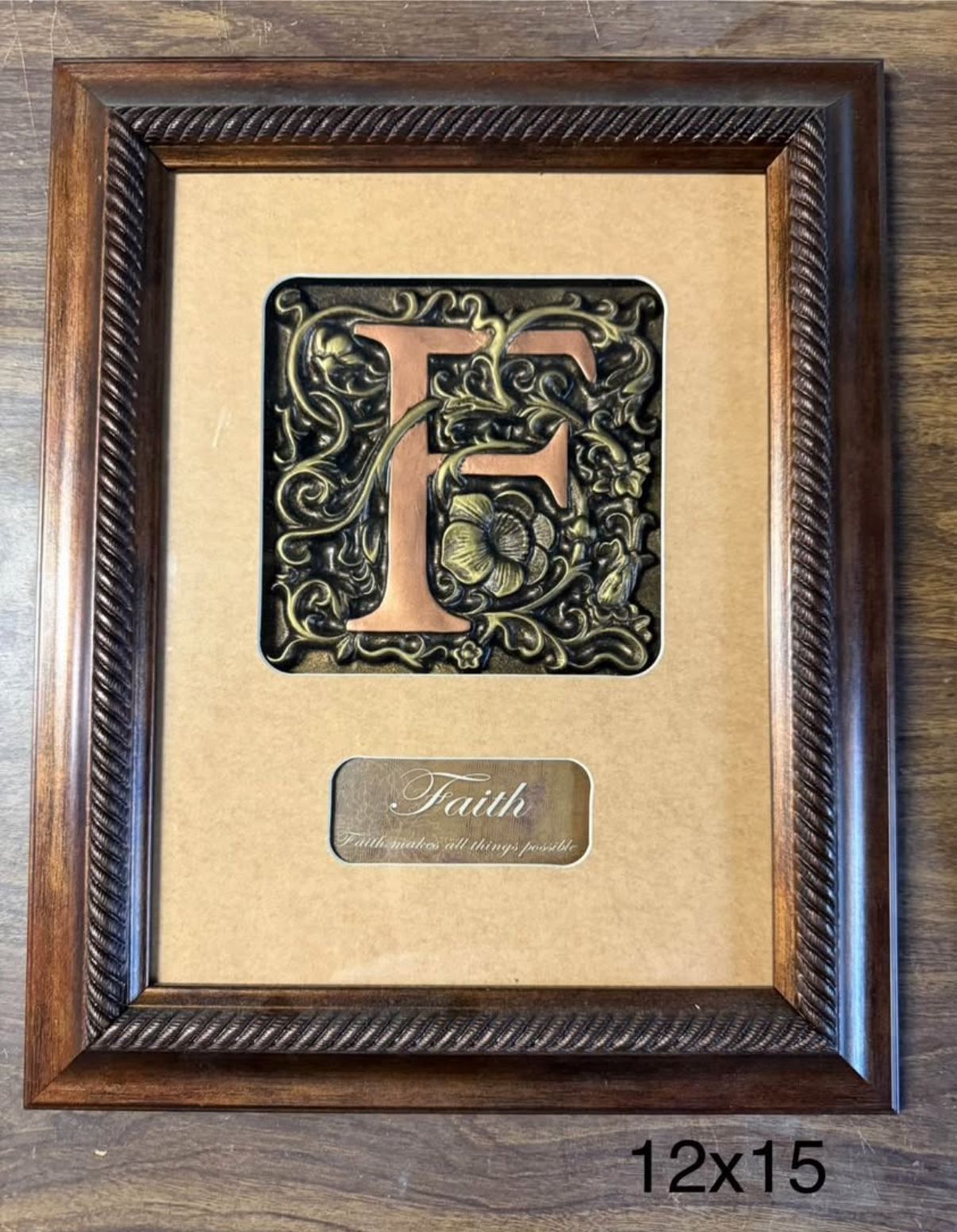 Faith Metal Art Frame (12x15")