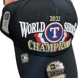 Texas Rangers Hat Cap World Series Champions Championship New Era Mlb Baseball Adjustable 