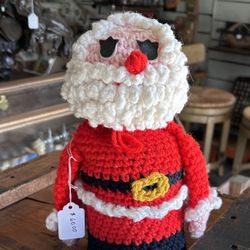 Santa Claus Crocheted Liquor Bottle Cover Holder 