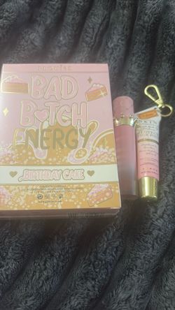 BAD B❤️CH ENERGY LIP GLOSSES THE FLAVOR IS. BIRTHDAY CAKE