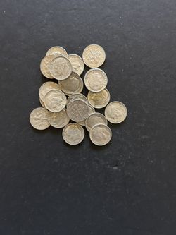Coins – Roosevelt dimes – 90% SILVER – Total 23 dimes $119