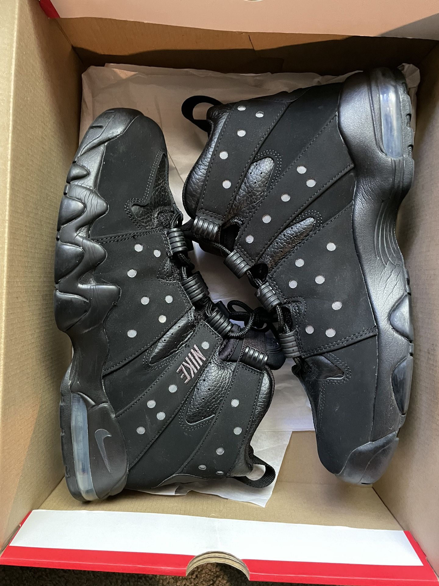 Nike Air Max 2 Cb 94 Charles Barkley Triple Black 2020 Size 12 Men’s