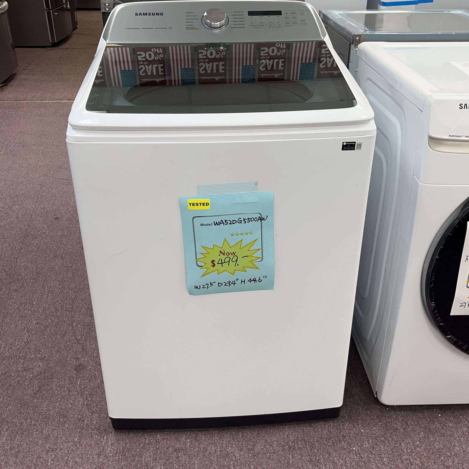 Washer Top Load New Open Box And 1 Year Warranty