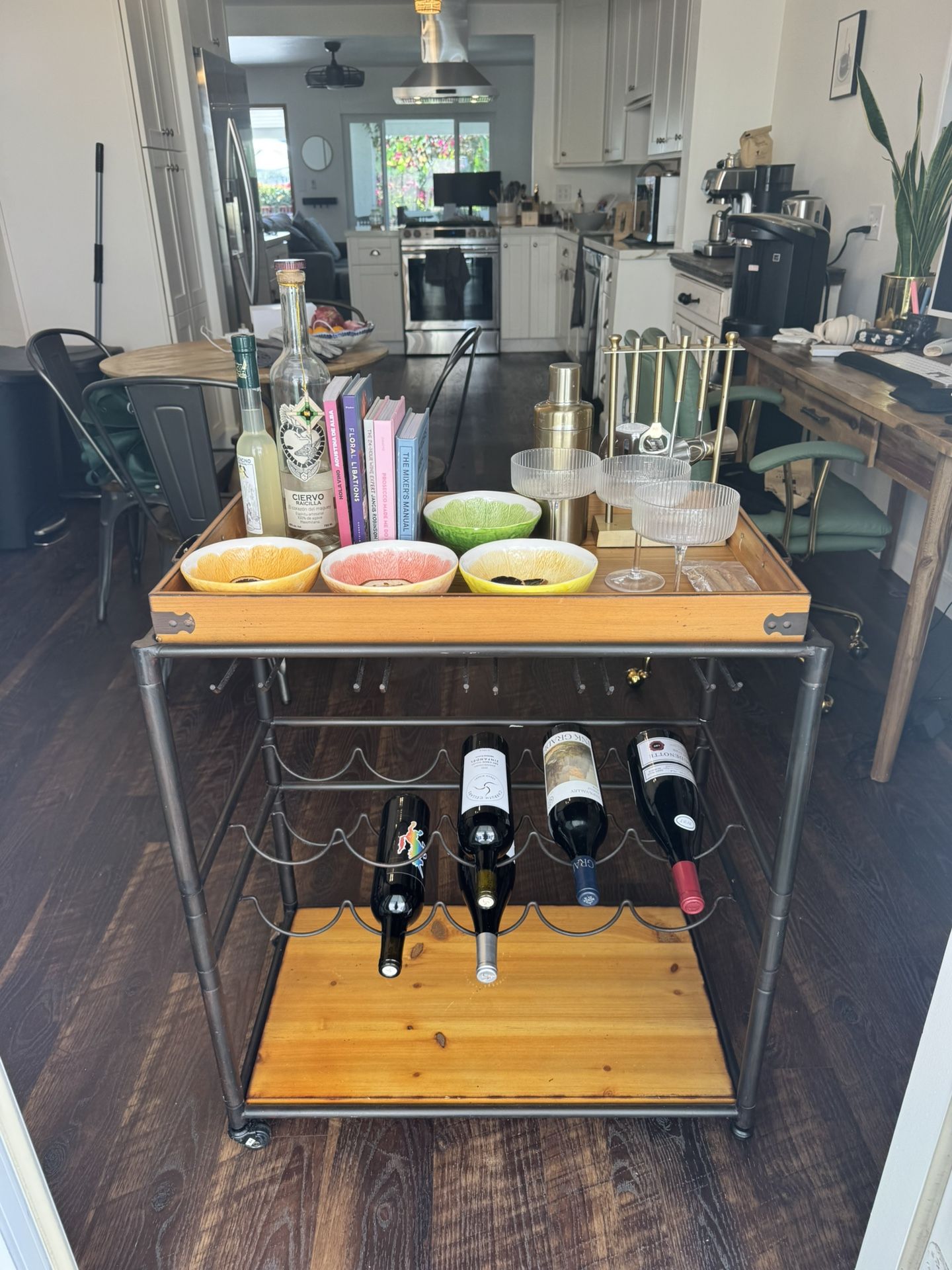 Wood Bar Cart