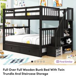 Full Bunk Beds With A Third Twin Bed 