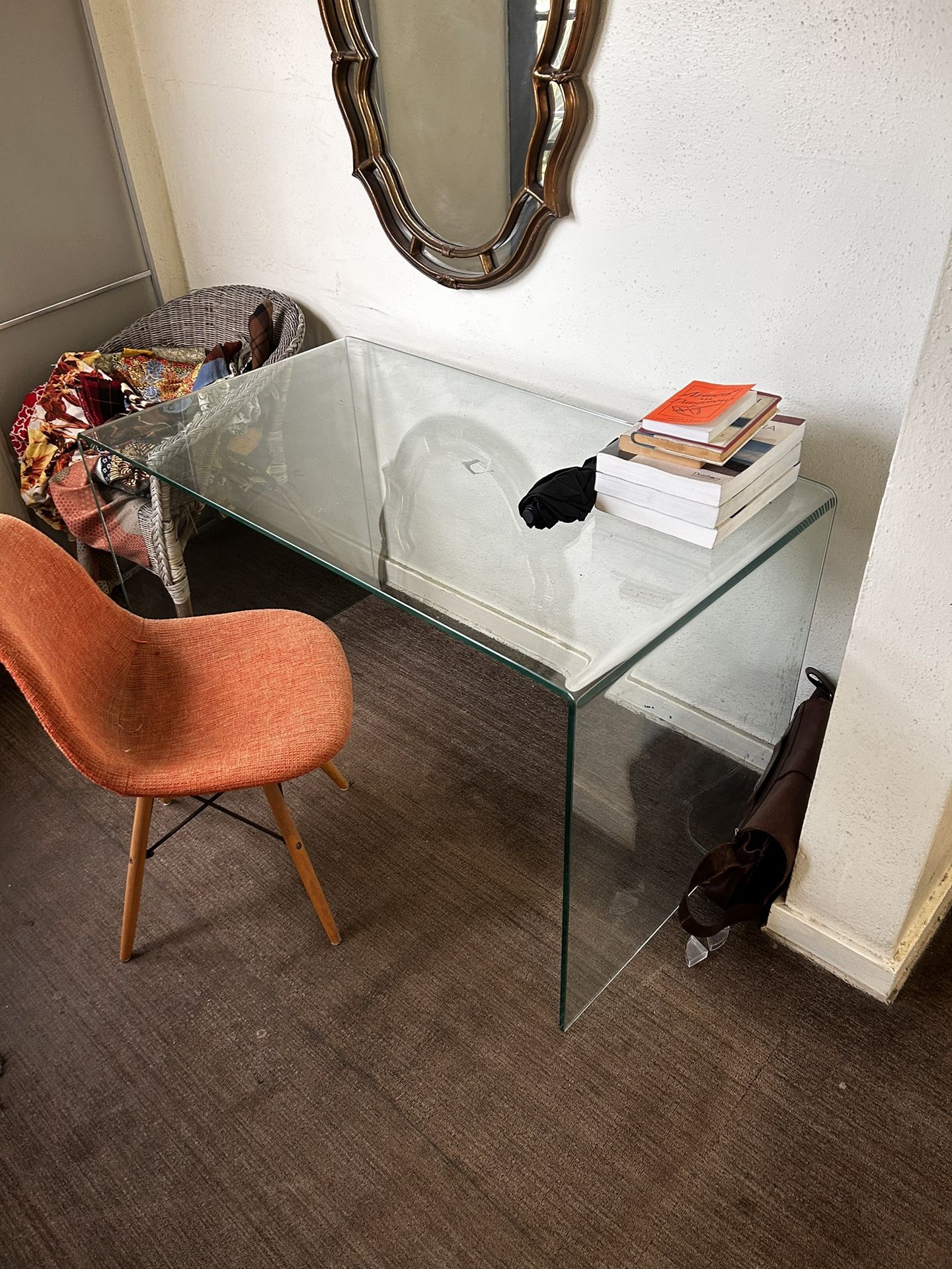 Glass Waterfall Desk/Table.