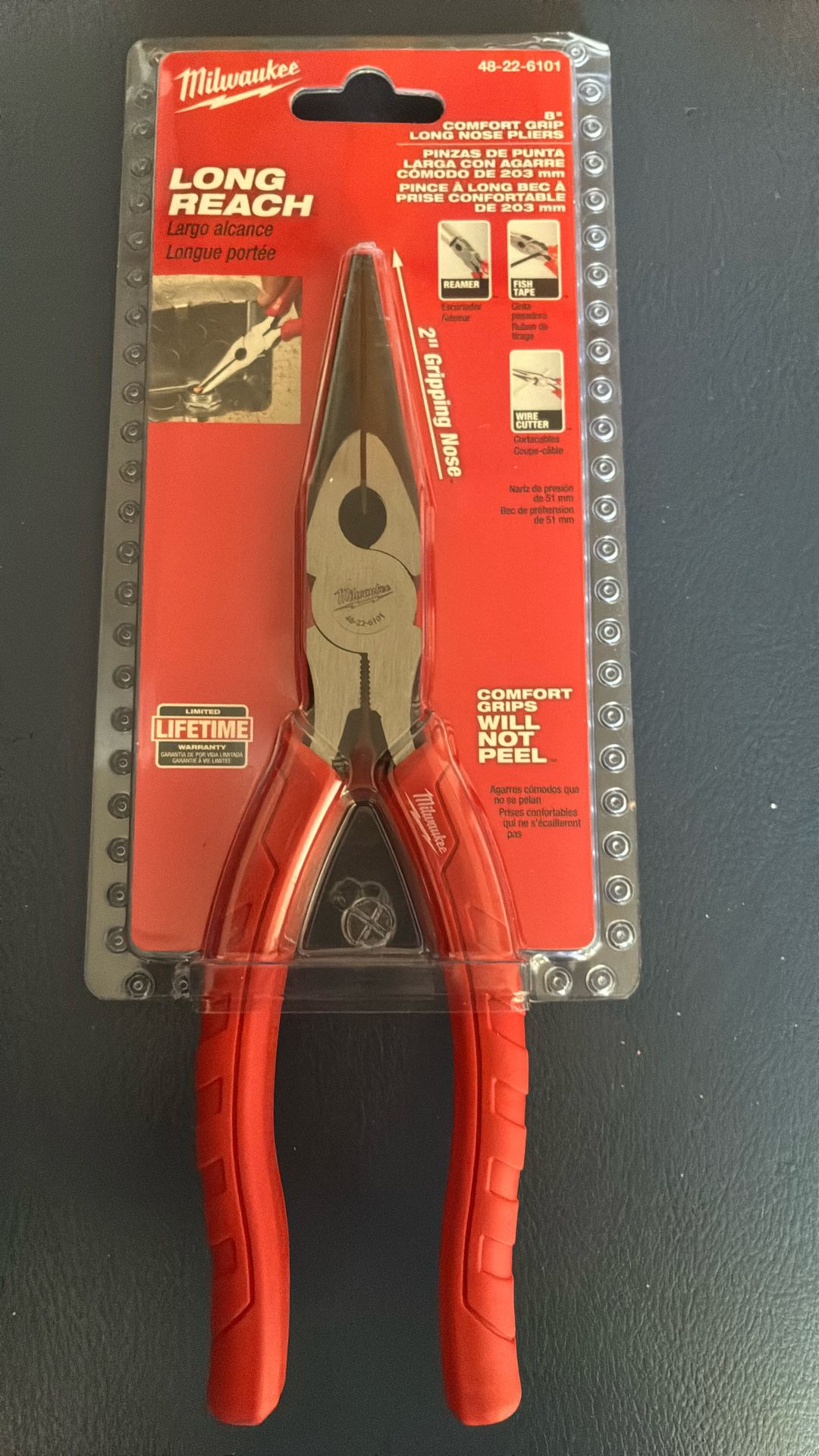 Milwaukee 8 in. Long Needle Nose Pliers.
