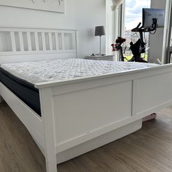 Ikea Queen Bed FRAME And MATTRESS FIRM