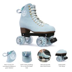 Scarlett Pro | BTFL Classic Artistic Roller Skates | Quad Roller Skates Size 8 NWT