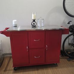 Big sexy red bar cart