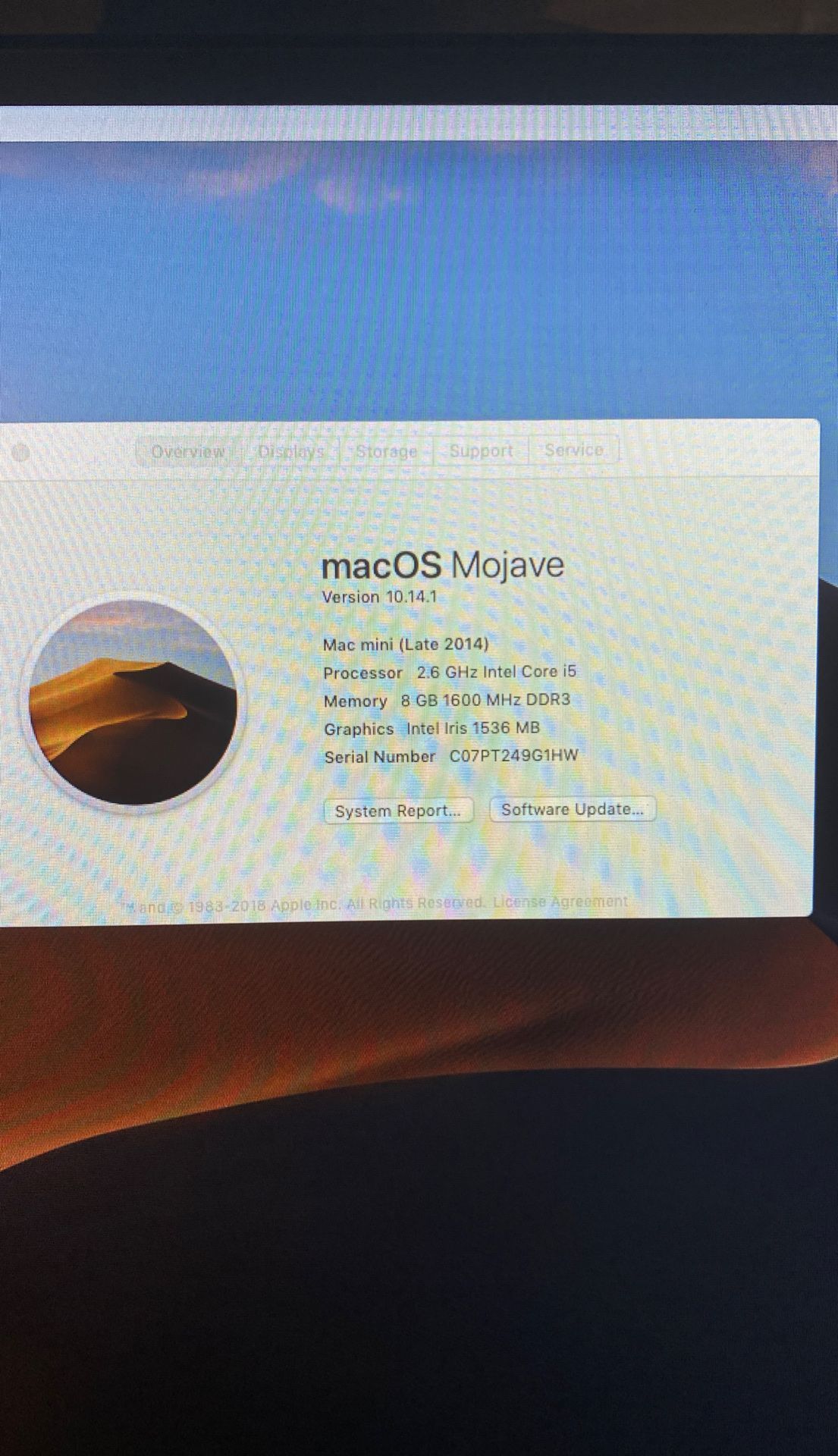 iMac Mini Late 2014 8gb Ram. 1 TB Hd