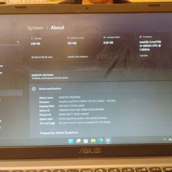 Acer Laptop 238 GB Storage 8 GB Of RAM 