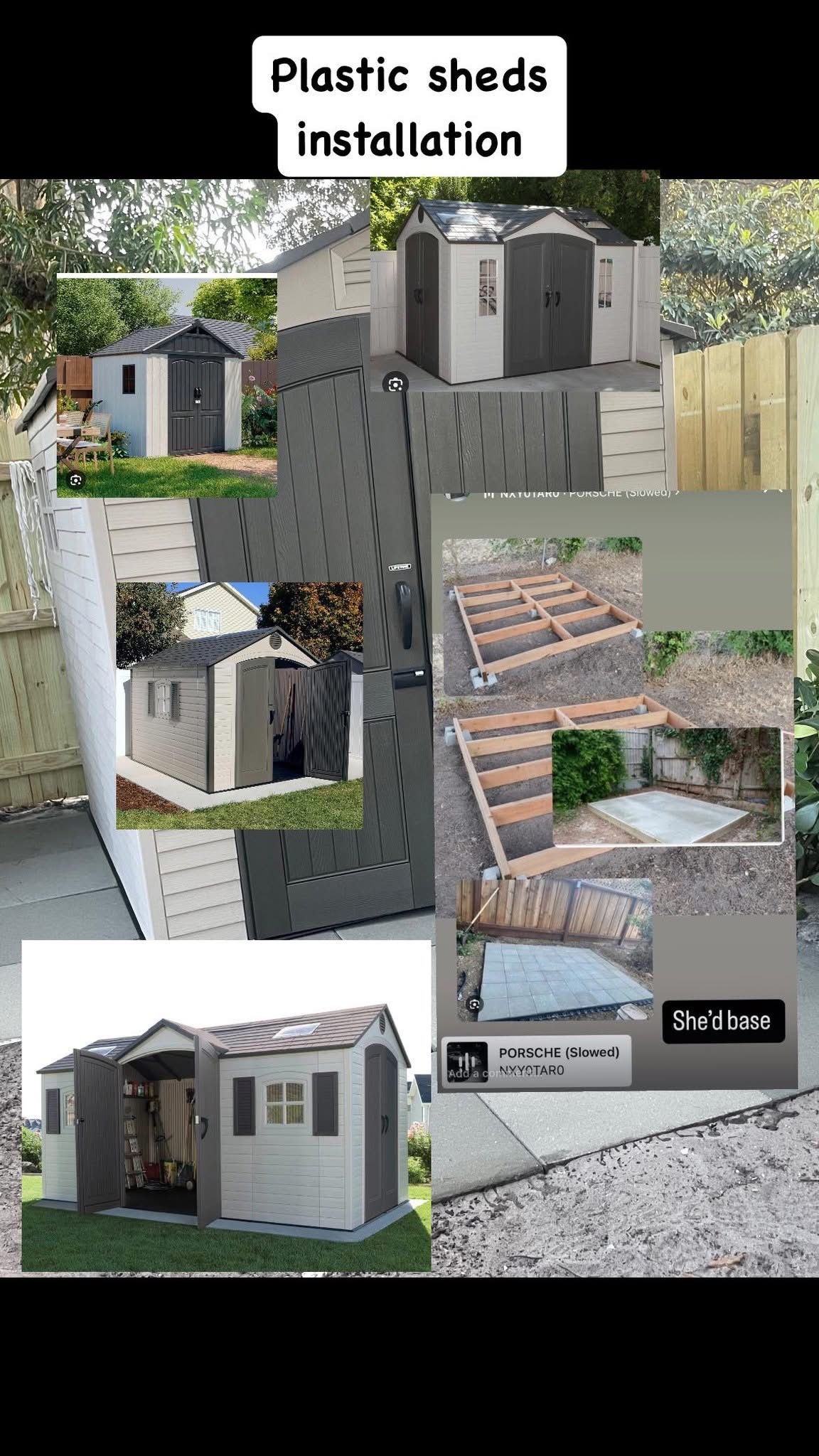 Plastic Sheds Installation