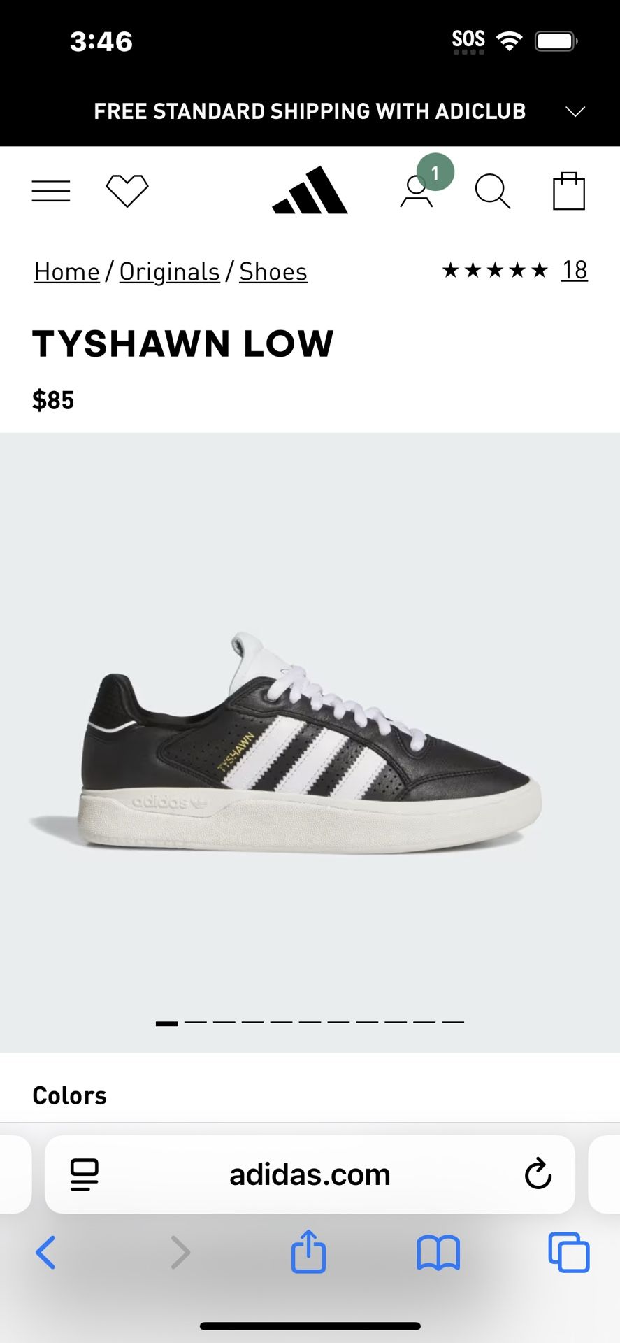 Adidas Tyshawn Low Size 6 Men’s 