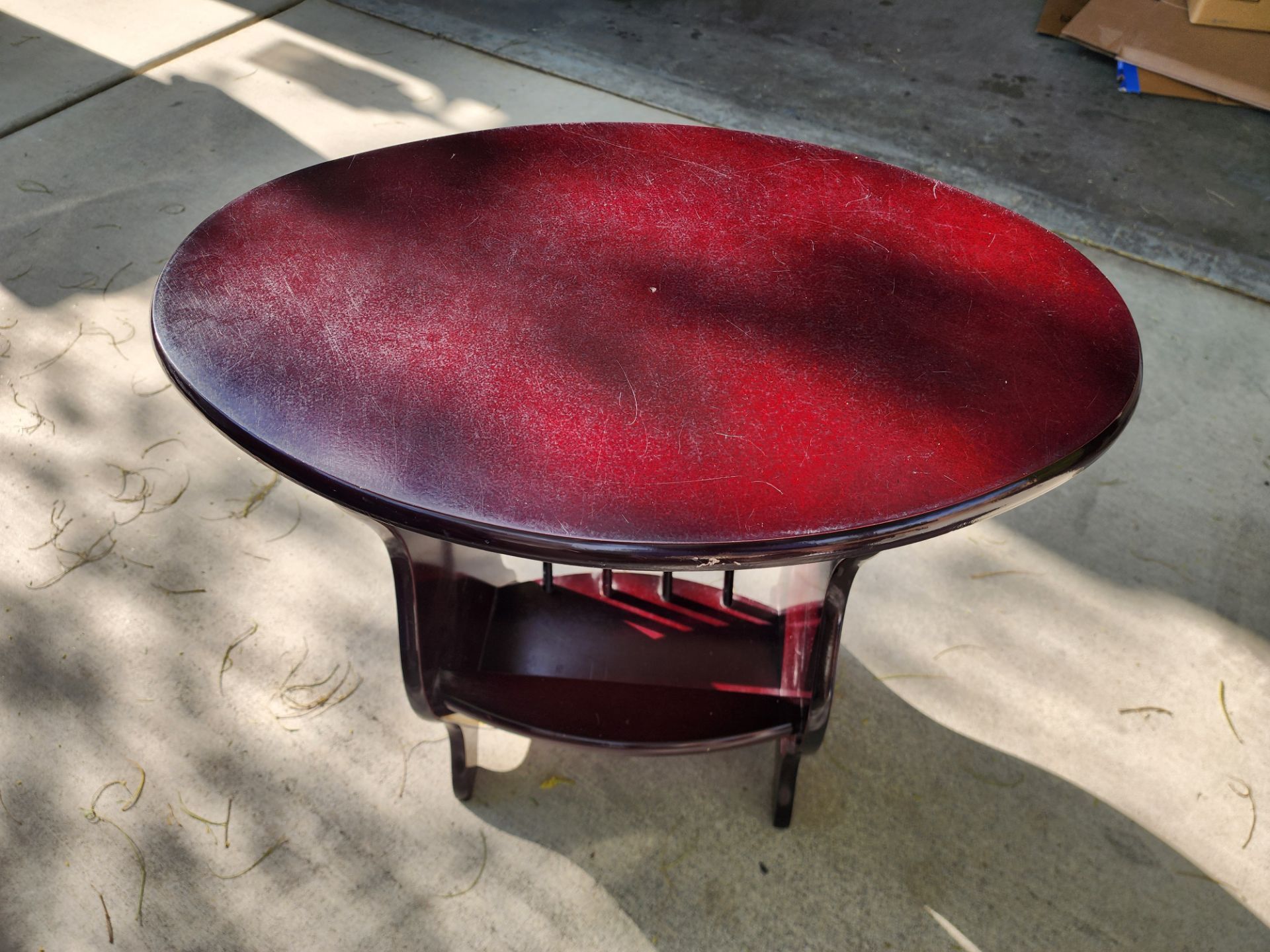 Maroon side table