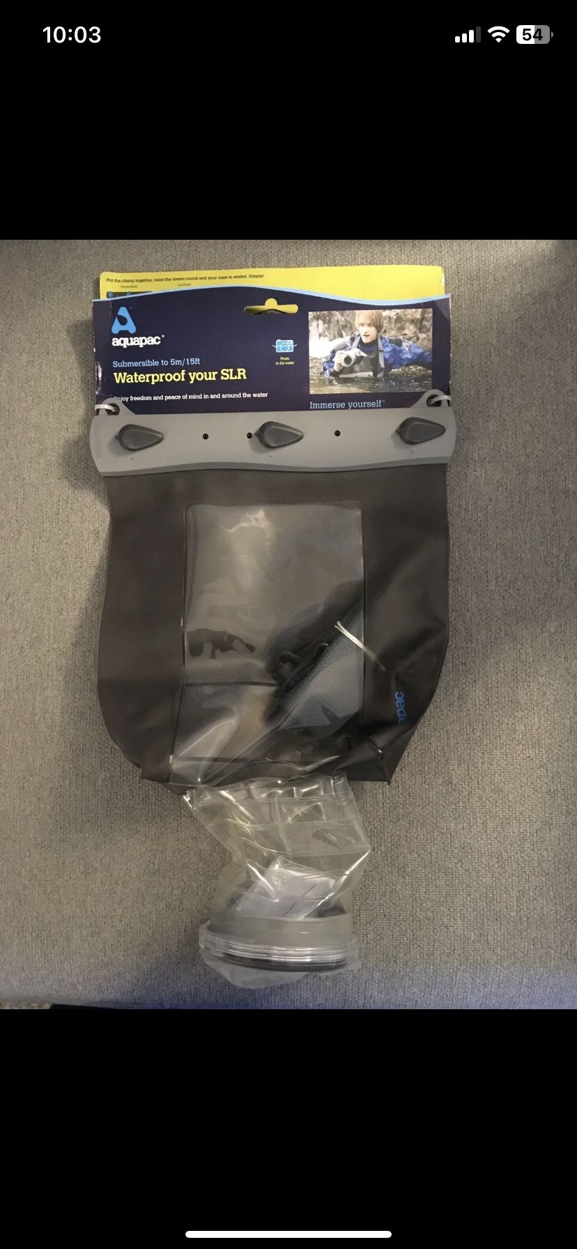Aquapac Waterproof SLR Camera Case -  Hard Lens - NEW w/ Minor Shelf Wear
