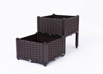 (2) Brand New Raised Planters