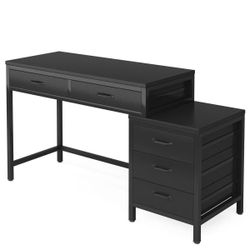 Computer Desk with 5 Drawers