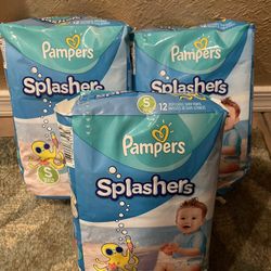 Pampers Splashers 👶🏻 💦 Size Small 12 ct Set of 3 Bags