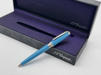 S.T. DUPONT OLYMPIO TURQUOISE LACQUER MINI BALLPOINT PEN NEW 100% GENUINE RARE