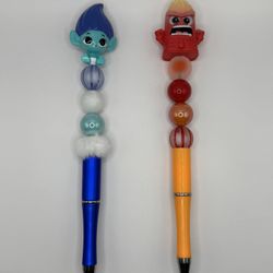 Ballpoint Pen with Character Topper & Decorative Beads