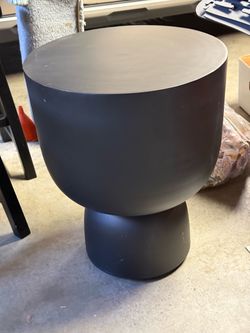 Modern drum metal side table