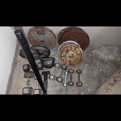 Weight Plates, Dumbbells, Barbell Jack
