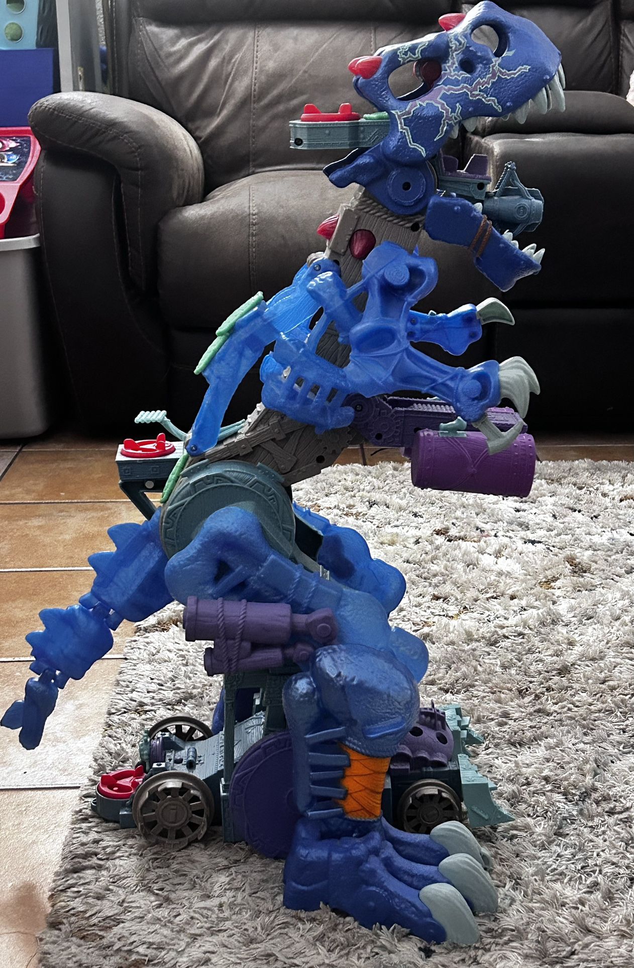 Fisher Price Imaginext Ultra Ice Blue T Rex Dinosaur