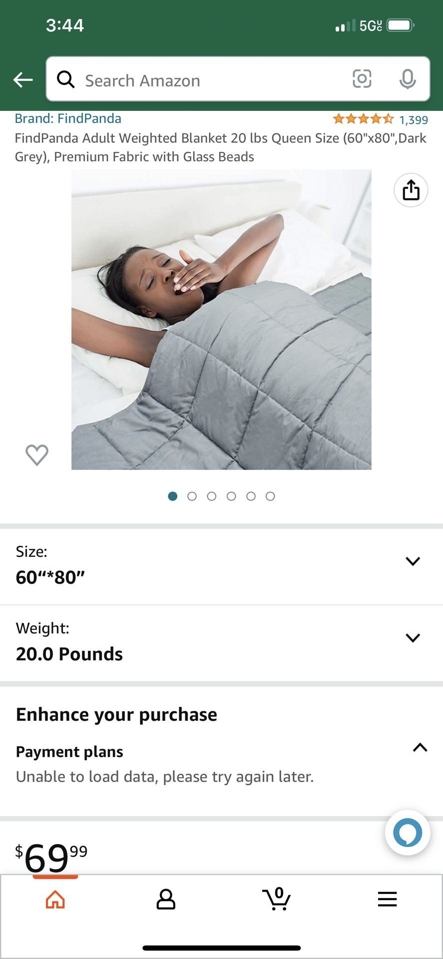 Weighted Blanket 20lb $20 