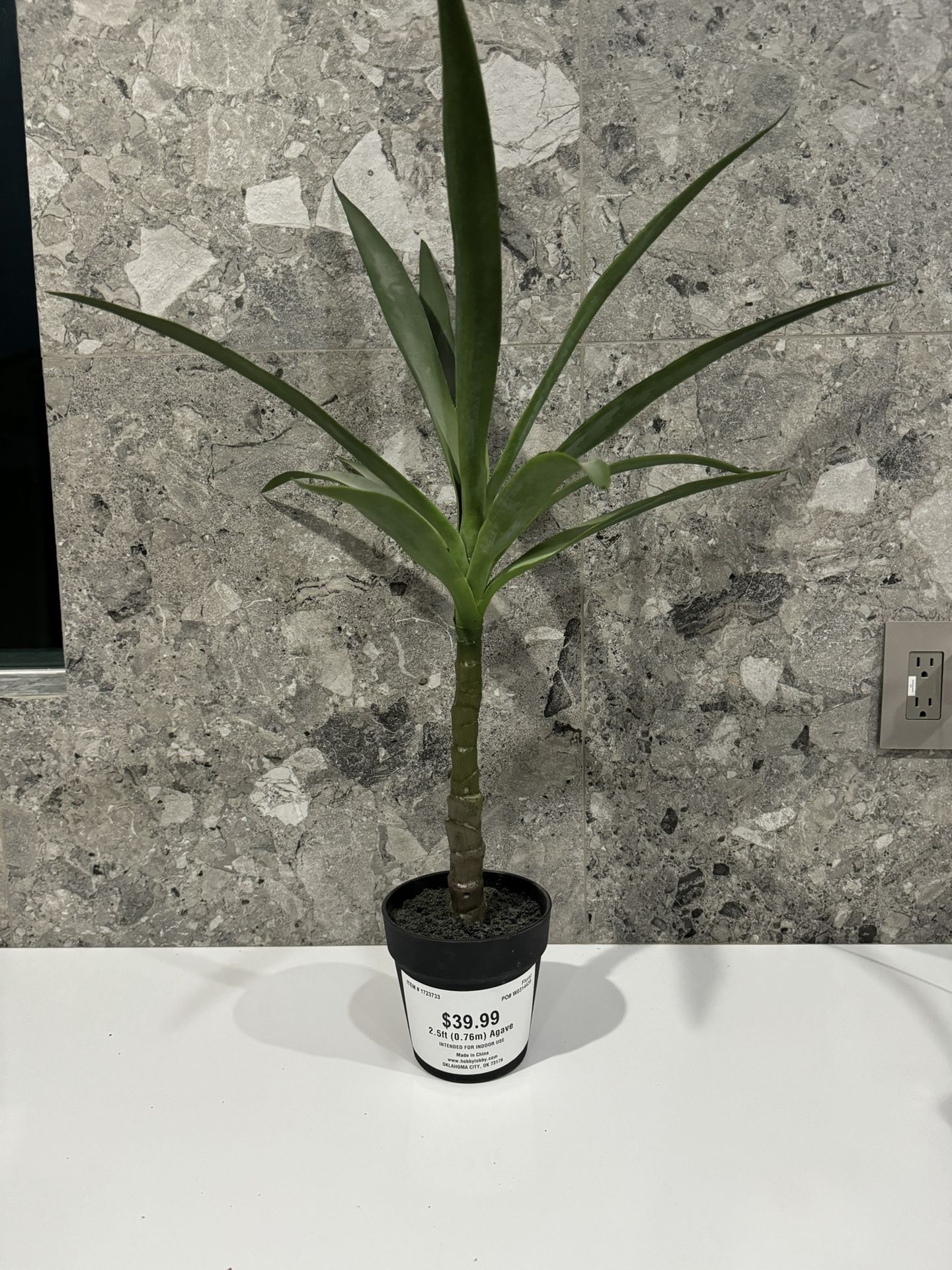 Artificial Potted Agave Desert Faux Plant 2.5’