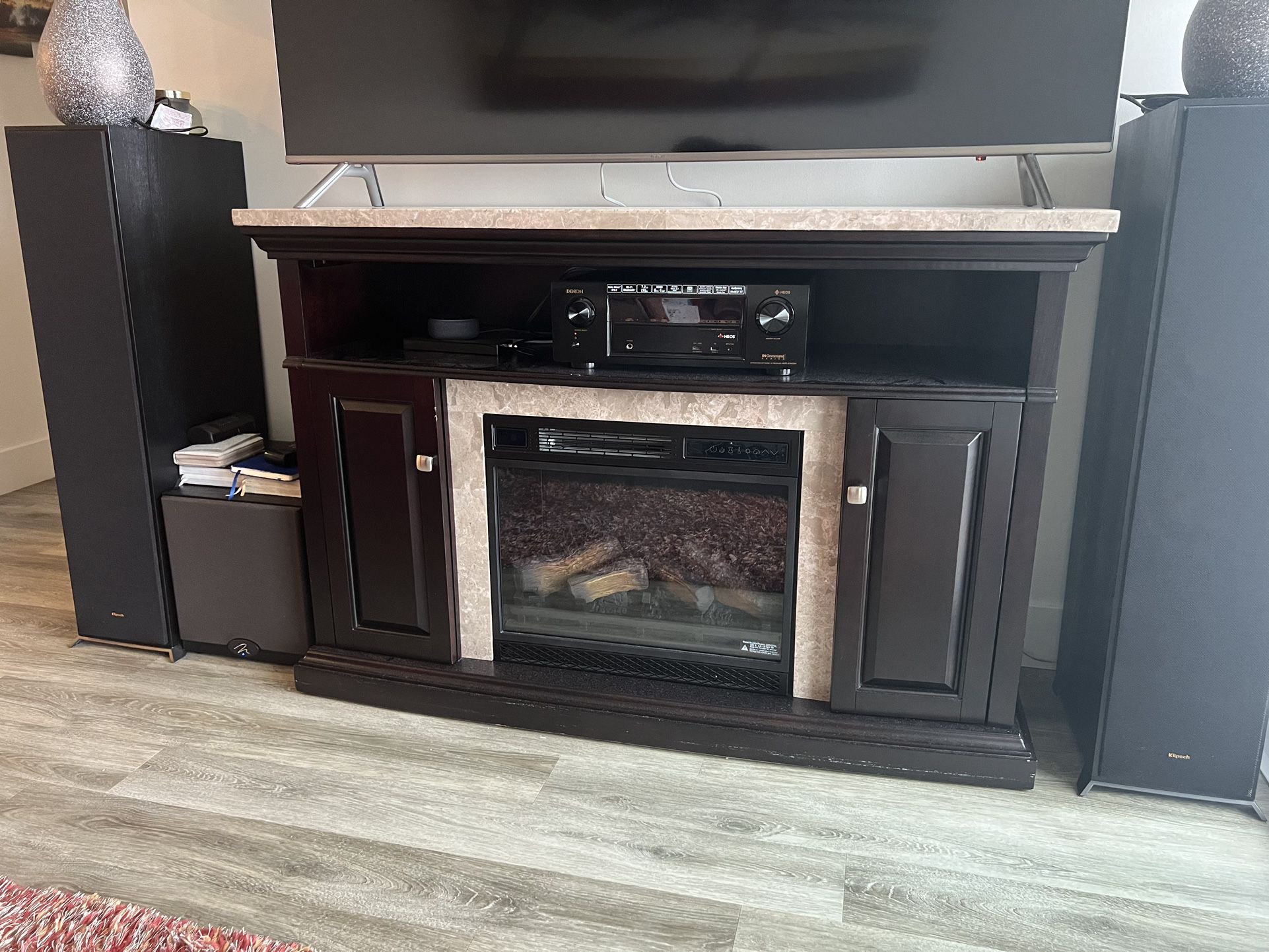 Tv stand with Fireplace 