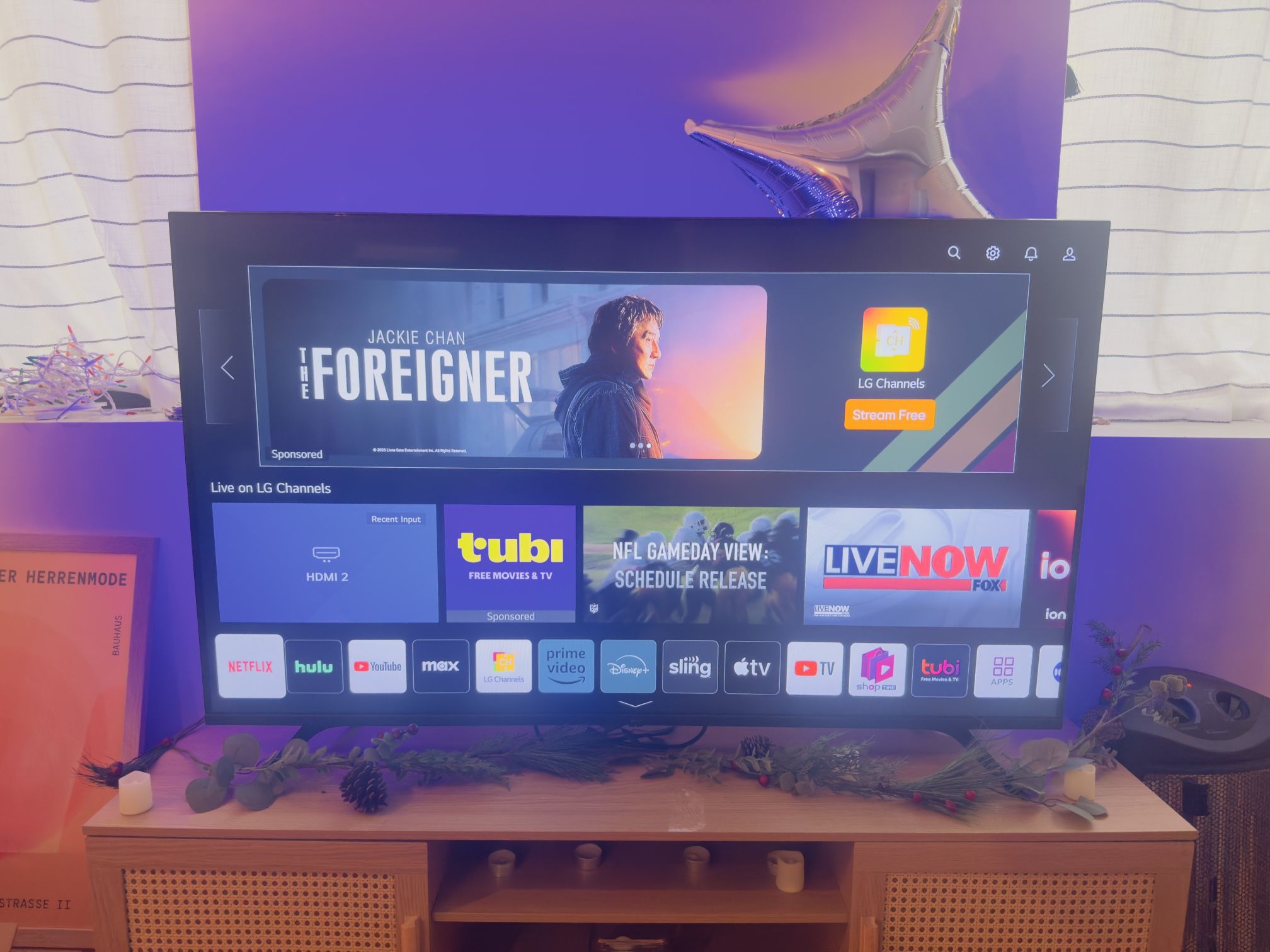 55” LG TV for sale with LED lights