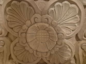 Hand carved wooden art piece