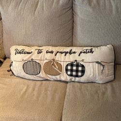 Large “Welcome To Our pumpkin Patch” Fall Pillow