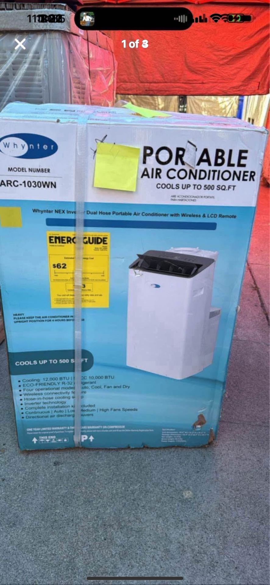 Whynter NEX 10,000 BTU Portable Air Conditioner Cools 500 ft