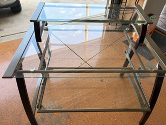 Glass and Metal Desk